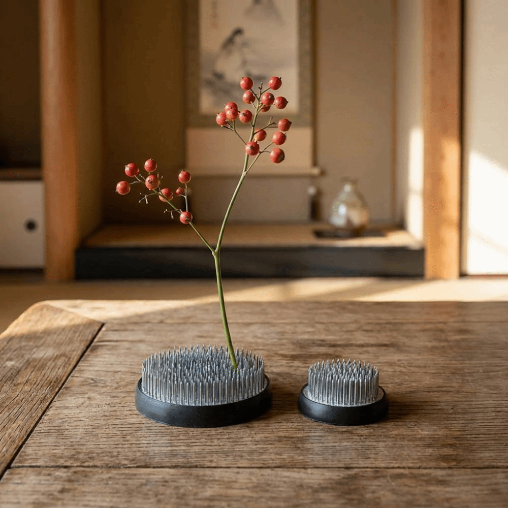 Flower Frog Pin - Supporto per Composizioni Floreali in Acciaio