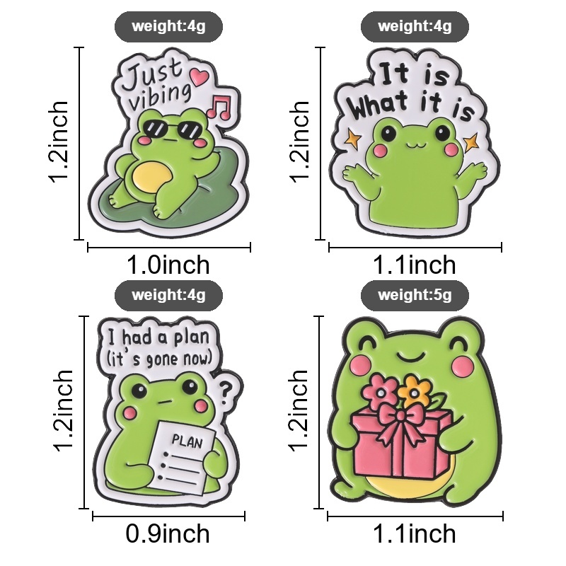 Spilla in smalto con rana musi - Flower Frog Pin recensione e prezzo